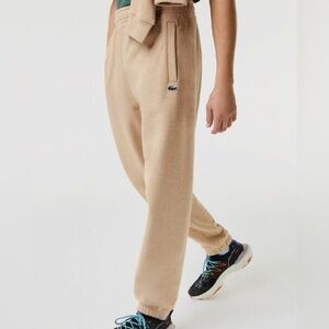 Lacoste Men's Cotton Tan Fleece Jogger Pants